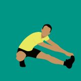 準備運動をする男性の画像